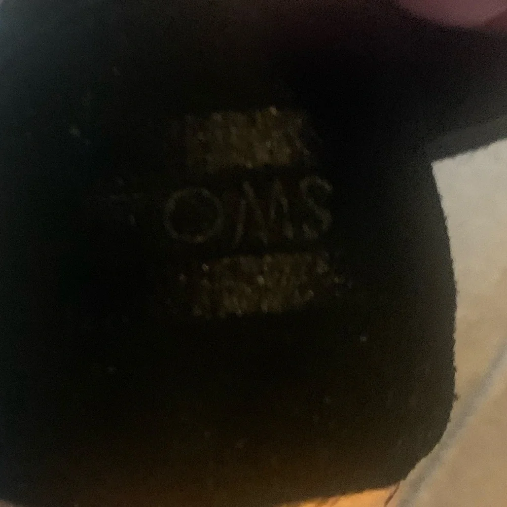 Toms Black Woven Platform Sandal with Ankle Strap